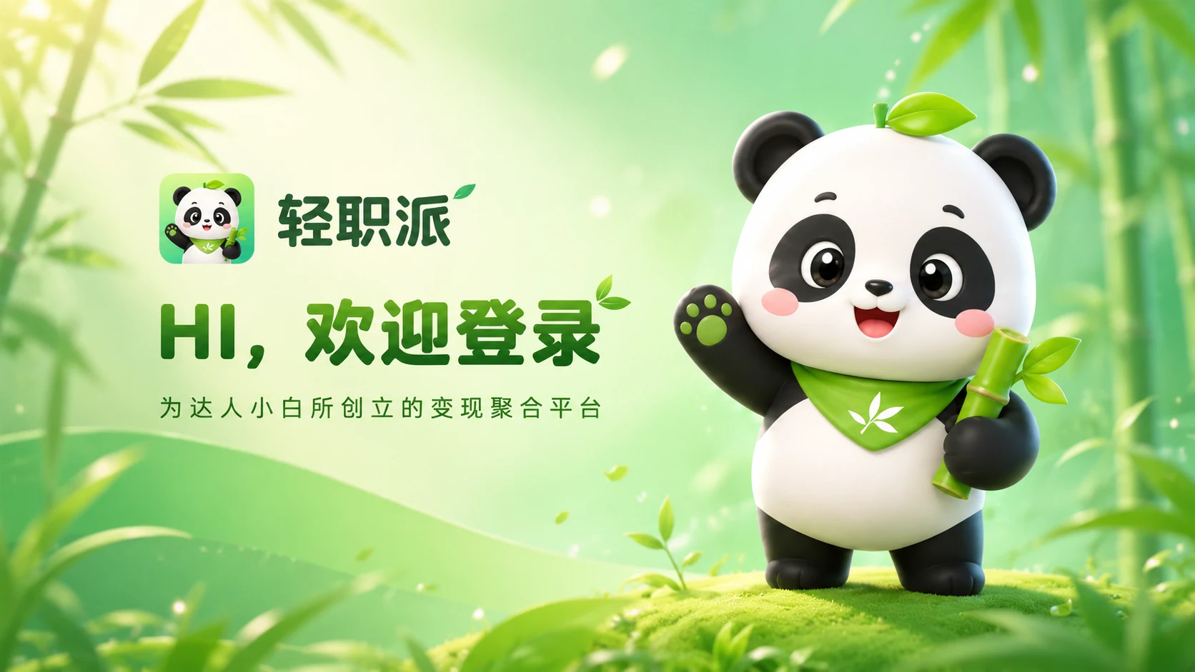轻职派登录欢迎页